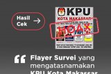 KPU Makassar klarifikasi hoaks gunakan logo KPU survei paslon wali kota