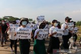 Militer Myanmar tembaki pengunjuk rasa anti kudeta hingga tewaskan 13 orang