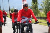Olly-Steven-Forkopimda 'fun bike' dan tebar benih di Danau Tondano