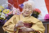 Orang tertua di dunia di Fukuoka Jepang merayakan ulang tahun ke-119