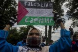 Aksi buruh dukung Palestina di Bandung