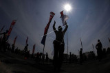 Aksi berjemur petugas Terminal Tirtonadi