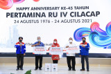 Pertamina Cilacap salurkan bantuan 61 konsentrator oksigen