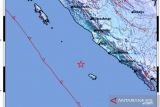 Gempa magnitudo 5.4 di barat laut Enggano, Bengkulu