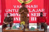 Bupati Lampung Tengah dan Kabinda Lampung tinjau vaksinasi di Poncowati