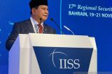 Menhan Prabowo Subianto dorong perdamaian dunia dalam Forum Dialog IISS