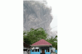 Letusan Gunung Semeru terlihat dari Oro Oro Ombo, Pronojiwo, Kabupaten Lumajang, Jawa Timur, Sabtu (4/12/2021). Gunung Semeru meletus dan mengeluarkan awan panas yang mengakibatkan hujan abu di Kabupaten Lumajang dan Malang. ANTARA FOTO/HO/Humas BNPB/wpa/rwa.
