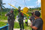 Satgas TNI dampingi tim BNPP cek saluran irigasi di perbatasan RI-PNG