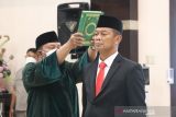 Mahfud lantik Mayjen TNI Mulyo Aji sebagai Sekretaris Menko Polhukam