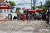 Fashion show kain batik cual pada peresmian ruang seni dan ruang kreatif Melati Bangka Belitung di Pangkalpinang, Rabu  (20/4) pagi