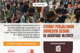 Syarat perjalanan domestik sesuai SE Kasatgas 16/2022