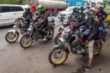 Rombongan Pemudik Sepeda Motor Asal Sumatera Melintasi Jalur Pantura  Semarang