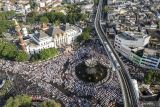 Shalat Idul Fitri di Bundaran Air Mancur Palembang