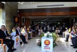 Sejumlah menteri ekonomi negara-negara ASEAN beserta delegasinya mengikuti ASEAN Economic Ministers' Special Meeting 2022 di Badung, Bali, Rabu (18/5/2022). Pertemuan khusus para Menteri Ekonomi se-ASEAN itu digelar untuk membahas sejumlah isu terkait kondisi terkini ekonomi global. ANTARA FOTO/Fikri Yusuf/nym.