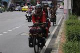 Tiga pesepeda Indonesia singgah di Bangkok dalam perjalanannya ke Mekkah