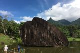 Sepasang pengunjung sedang mengabadikan keunikan bongkahan batu di tengah tasik pada Senin(6/6). Lokasi wisata alam yang dinamakan Batu Belimbing itu tidak jauh dari jalan lintas Singkawang - Bengkayang, Kalimantan Barat. Lokasi yang dikelola Kelompok Masyarakat Sadar Wisata (Pokdarwis) Batu Belimbing itu ramai  dikunjungi tidak hanya turis domestik tetapi juga mancanegara. Foto ANTARA/Evy R. Syamsir.