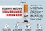 Membangun kesadaran dalam membuang puntung rokok