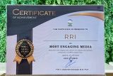 RRI Raih Penghargaan Most Engaging Media