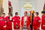 Presiden Jokowi menerima Timnas U-16 di Istana Merdeka
