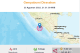 Gempa magnitudo 5 goyang Lampung, Rabu dini hari