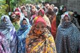 Peserta pawai berjalan sambil mengenakan tutup kepala tradisional perempuan Melayu Seberang Kota Jambi pada Festival Tudung Lingkup di Kampung Tengah, Pelayangan, Jambi, Minggu (28/8/2022). Festival yang diikuti ratusan peserta perempuan dengan berjalan melalui jalur wisata budaya Seberang Kota Jambi sambil mengenakan tudung lingkup itu digelar dalam rangkaian Kenduri Swarnabhumi 2022 di daerah itu. ANTARA FOTO/Wahdi Septiawan/foc.