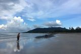 Pentai Temajuk dengan pemandangan alam nan alami ada kawasan pengunungan dan hamparan laut luas, merupakan pantai bersih di pesisir Kalimantan Barat tanpa sampah domestik ataupun serasah dari laut.Pantai Temajuk berpasir kuning halus berada di Desa Temajuk, Kecamatan Paloh, Kabupaten Sambas, Kalimantan Barat. Sisi barat pantai tersebut berbatasan langsung dengan wilayah Malaysia yakni Telok  Melano, Serawak. Foto Antara/Evy R. Syamsir