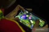 Atlet esports Kota Banjarmasin bertanding dalam cabang game Mobile Legends melawan atlet Kabupaten Hulu Sungai Selatan saat Pekan Olahraga Provinsi (Porprov) XI Kalsel di Kandangan, Kabupaten Hulu Sungai Selatan, Kalimantan Selatan, Selasa (8/11/2022). Pihak penyelenggara menyatakan cabang olahraga esport pada Porprov XI Kalsel tersebut pertama kali diselenggarakan di Indonesia dan berharap dapat menjadi percontohan untuk provinsi lain saat menyelenggarakan porprov di daerahnya. Foto Antaranews Kalsel/Bayu Pratama S.