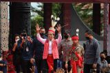 Presiden Jokowi Hadiri Temu Akbar Pasukan Merah Di  Pontianak