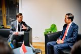 Presiden Jokowi bertemu PM Swedia dorong kerja sama pembangunan hijau