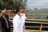 Menteri Perhubungan Budi Karya Sumadi  meninjau pelabuhan Ulee Lheu dan kapal roro BRR  di Banda Aceh, Aceh, Jumat (3/2/2023). Antara Aceh/Irwansyah Putra