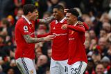 MU bekuk Leicester 3-0, Rashford cetak dua gol