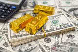 Harga emas jatuh karena dolar menguat