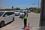 Arus pemudik melintas  jalur Tol Solo-Yogya padat dan lancar