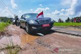 PUPR: Jalan yang dilintasi Jokowi di Lampung termasuk rusak berat