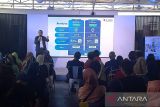 Enterprise Product & Marketing XL Axiata, Majo Sharif Lukman menyampaikan materi saat acara XL SATU BIZ di Kota Medan, Kamis (25/5/2023). Acara XL SATU BIZ yang dihadiri puluhan UKM tersebut, diharapkan menjadi solusi akses internet cepat bagi para pelaku UKM di Indonesia.