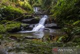 Foto pemandangan situs geopark meratus air terjun Kilat Api di Kecamatan Loksado, Kabupaten Hulu Sungai Selatan, Kalimantan Selatan, Selasa (30/5/2023). Air terjun yang merupakan salah satu kawasan Geopark Meratus itu selain menawarkan panorama yang indah wisata air terjun tersebut juga memiliki sejarah geologi kawasan yang berada di Pegunungan Meratus yaitu pada Granit Batanglai atau Belawayan yang berumur Kapur Awal (95-135) juta tahun lalu. ANTARA/Bayu Pratama S.