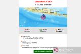 Gempa magnitudo 6,0 mengguncang barat daya Pacitan Jatim