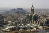 Lansekap kompleks Masjidil Haram diambil dari udara di kota suci Mekkah, Arab Saudi, Jumat (30/6/2023). ANTARA FOTO/Subur Atmamihardja/wsj.