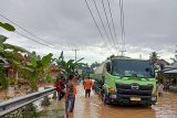 Luapan Sungai Batang Saman Pasaman Barat mulai menyusut