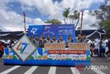 Kegiatan Pekan Jalan Sehat PT Timah Tbk, sebagai bentuk suka cita perusahaan bersama masyarakat merayakan HUT ke-47 di Pangkalpinang, Minggu (6-08-2023). (ANTARA Foto/Aprionis)