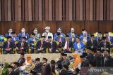Sejumlah pimpinan lembaga tinggi negara menghadiri Sidang Tahunan MPR dan Sidang Bersama DPR - DPD Tahun 2023 di Gedung Nusantara, Kompleks Parlemen, Senayan, Jakarta, Rabu (16/8/2023). ANTARA FOTO/Galih Pradipta/wsj.