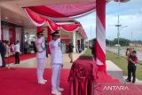 Pj Bupati Aceh Timur Mahyuddin pada upacara HUT RI di Lapangan Pusat Pemerintahan Aceh Timur, Kamis (17/8/2023). ANTARA/Hayaturrahmah