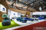 Deretan mobil Subaru yang ditampilkan pada pameran Gaikindo Indonesia International Auto Show (GIIAS) 2023 di ICE BSD Tangerang, Banten, Senin (21/8/2023). Subaru Indonesia mencatatkan peningkatan surat pemesanan kendaraan (SPK) sebesar 34 persen selama sebelas hari pameran otomotif itu berlangsung dan mengalami peningkatan dibanding GIIAS tahun sebelumnya. ANTARA Jatim/dok Subaru Indonesia/zk