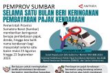 Pemprov Sumbar selama satu bulan beri keringanan pembayaran pajak kendaraan