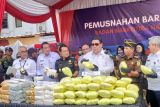 Pemusnahan ratusan kilogram narkoba