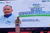 Kepala Cabang PNM Babel, Daniel Silitonga saat memberikan sambutan dalam acara PKU UMKM Sepintu Sedulang di GOR Surya Timur, Sabtu (23/9)