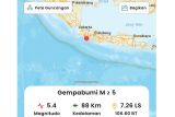 Gempa magnitudo 5,4 guncang wilayah Sukabumi