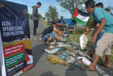 Lelang tangkapan ikan untuk donasi Palestina