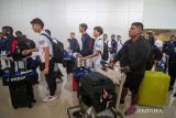 Sejumlah pemain sepakbola Timnas Panama U-17 tiba di Bandara Internasional Juanda Surabaya di Sidoarjo, Jawa Timur, Rabu (1/11/2023). Kedatangan pemain Timnas Panama U-17 tersebut untuk melakukan persiapan sebelum bertanding di Piala Dunia U-17 dalam Grup A bersama Timnas Indonesia, Ekuador dan Maroko. ANTARA Jatim/Umarul Faruq/zk 