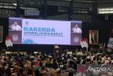 Menhan Prabowo sebut kedatangannya di Rakerda APDESI Jabar tidak cari dukungan